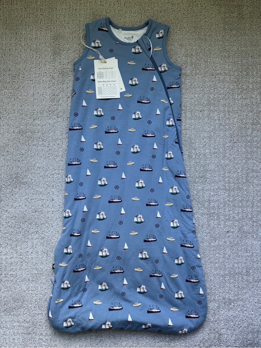 Kyte Baby Vintage Boats 1.0 Tog Sleep Sack